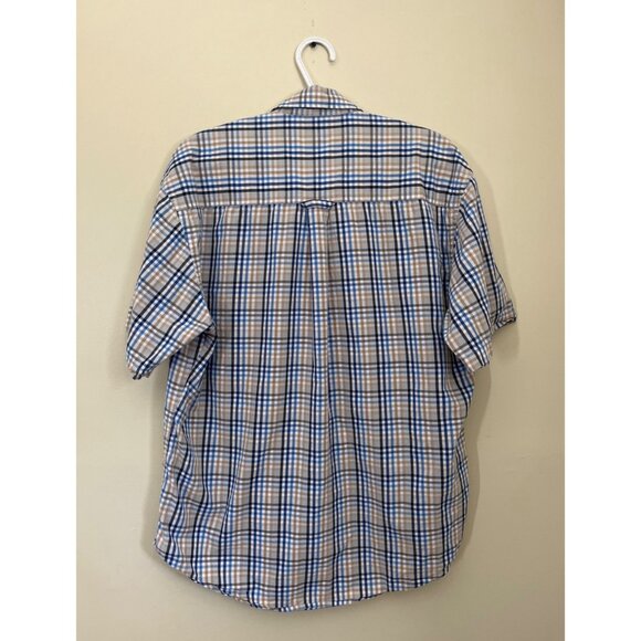 Cotton Traders Mens Medium Short Sleeve Button Up Causal Shirt Striped - Picture 3 of 6